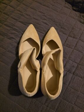 Low Heel Dress Shoes Pointed Toe Slip On